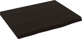 vidaXL sötétbarna kezelt tömör tölgyfa fali polc 40x30x2 cm