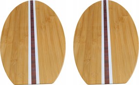 Szett 2 Bambusz Vágódeszka Lézergravírozással 26 x 40 cm