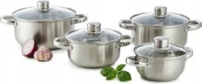 Acél edénykészlet fedővel 8 részes Belly