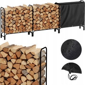 Fa Állvány Nagy 360cm Fa Vízálló Fatartóval