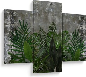 Kép - Betonfal növényekkel (90x60 cm)