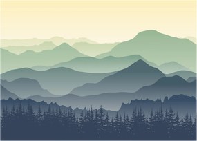 Üveg kép - Forest Mountain (70x50 cm)