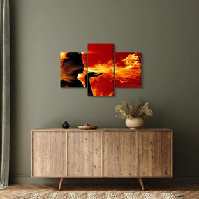Egy nő képe lángokkal (90x60 cm)