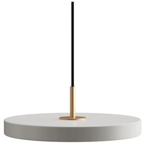 Világosszürke LED függőlámpa fém búrával ø 31 cm Asteria Mini – UMAGE