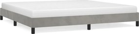 vidaXL világosszürke bársony ágykeret matrac nélkül 200 x 200 cm