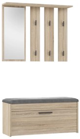 Odell Parma előszobafal, 100x81,5x15 cm, sonoma