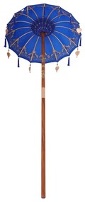 Balinéz Napernyő Kék (90-100) x 260 cm Pamut és tömör fa