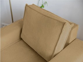 Fotel lábtartóval SMART SET, mustárszínű