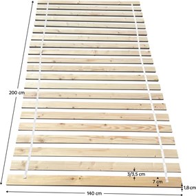 Léces ágyrács, 140x200 cm, PLUMA