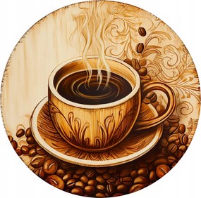 Kerámia poháralátét x4 Ajándék kávéscsésze kávés nyomattal #2