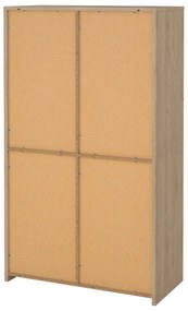 Fehér-natúr színű tálalószekrény tölgyfa dekorral 100x170x48 cm Next – Tvilum