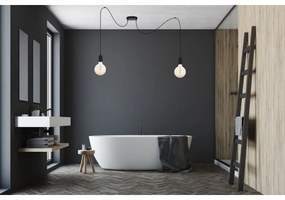 Csillár zsinóron MIROS 2xE27/60W/230V pók fekete