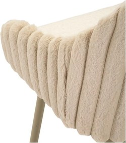 Krémszínű kárpitozott karfás bárszék szett 2 db-os (ülésmagasság 78 cm) Alaska – Mauro Ferretti