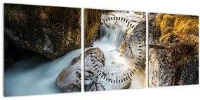 Kép - Erdei patak (órával) (90x30 cm)