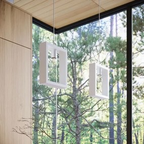 Sollux SL.1312 - Csillár zsinóron ARIES 1xE27/15W/230V bükkfa/fehér