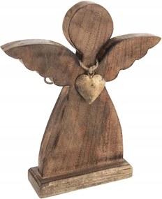 Fa angyal figura angyal dekoratív álló figura 30 cm