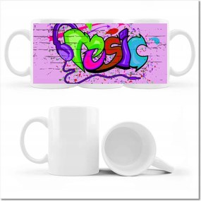 Graffiti fényképes bögre Utcaművészet