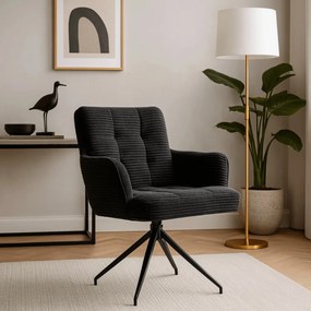 Forgó Étkező/Tárgyaló Fotel Fekete Színben.