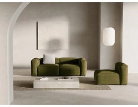 Zöld kordbársony kanapé 224 cm Bergano – Cosmopolitan Design