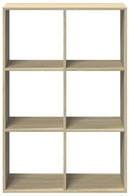sonoma tölgy szerelt fa elválasztó könyvespolc 69,5x29x103,5 cm