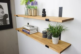 Loft falra akasztható polc tömörfa, konyhába, nappaliba 60cm x25cm