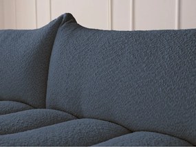 Sötétkék buklé sarokkanapé (bal oldali-heverő résszel) Azra – Bobochic Paris