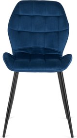 Szék sötétkék színben, bársony kárpittal. LUCKY