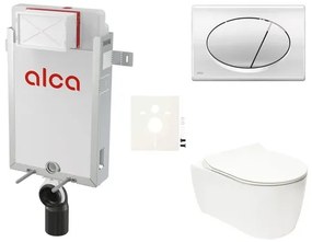 Fali WC szett Alca befalazáshoz + Glacera Alfa WC SIKOAA2