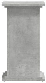 betonszürke szerelt fa növényállvány 33 x 33 x 60 cm
