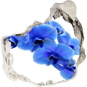 3d fali matrica lyuk a falban Kék orchidea nd-p-91549599