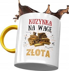 Sárga Bögre Unokatestvérnek Születésnapra Ajándék Nyomtatott Fotóval