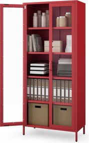ANGELO vitrin, 800 x 1850 x 450 mm, Modern: piros