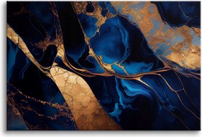 Vászonkép falikép hálószoba absztrakt sötétkék 80x120