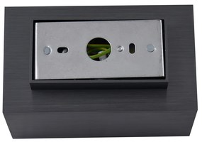 Modern fegyveracél fali lámpa, szögletes, 2 izzós GU10 50mm - Sandy