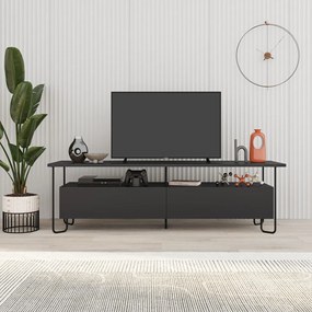 Fekete TV-állvány 150x45 cm Dilly – Marckeric