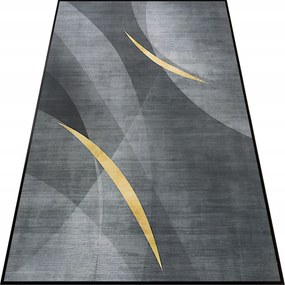 Nappali Szőnyeg 160x230 Modern Szürke Divatos Sárga Nagy Mosható Szőnyeg