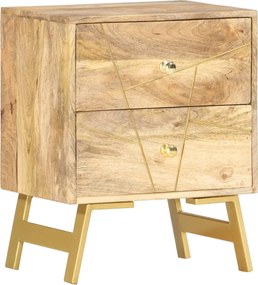 vidaXL tömör mangófa éjjeliszekrény 40 x 30 x 50 cm