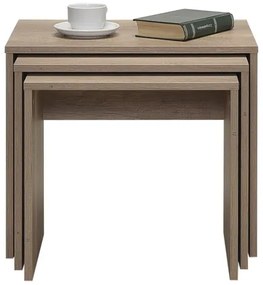 KÉSZLET 3x Kávésasztal barna