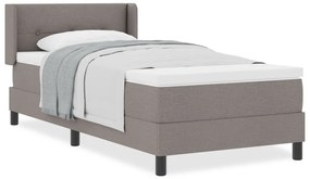 boxspring ágy matraccal - Taupe, 80x200 cm, szövet