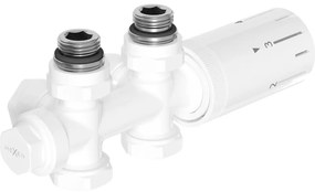 Mexen, Mexen G05 szett termosztatikus sarok/egyszerű, Duplex, DN50, fehér - W908-958-20