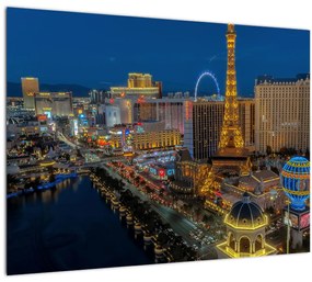 Éjszakai Las Vegas-i kép (üvegen) (70x50 cm)