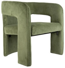 Zöld kordbársony fotel Vigor – Leitmotiv