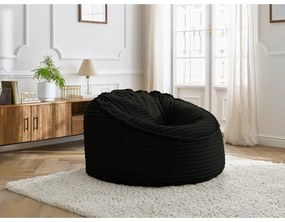 Fekete kordbársony babzsákfotel Socrate – Bobochic Paris