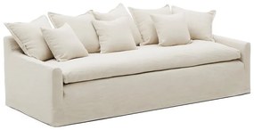 Bézs len kanapé 230 cm Zenira – Kave Home