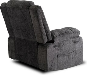 Dönthető fotel fekete bársony, ARTURO