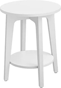 Lerakó asztal, fehér, 50 cm magas 40 cm átmérő