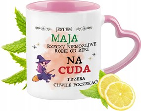 Mai Bögre Rózsaszín Szív Alakú Füllel Kávé Ajándék