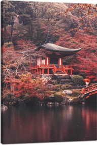 Vászonkép Fák Színes Japán Stílus Nyugalom 40x60 cm