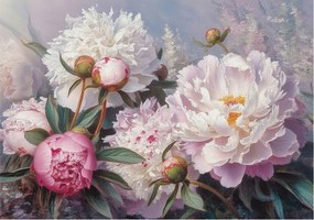 Fali tapéta Prémium bazsarózsa csokor 312x219 ragasztó