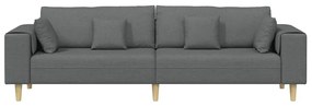 Szövet kanapé párnával Sötétszürke 208 cm szövet